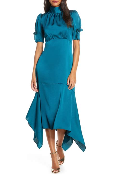 eliza j puff sleeve dress|eliza j chiffon dress.